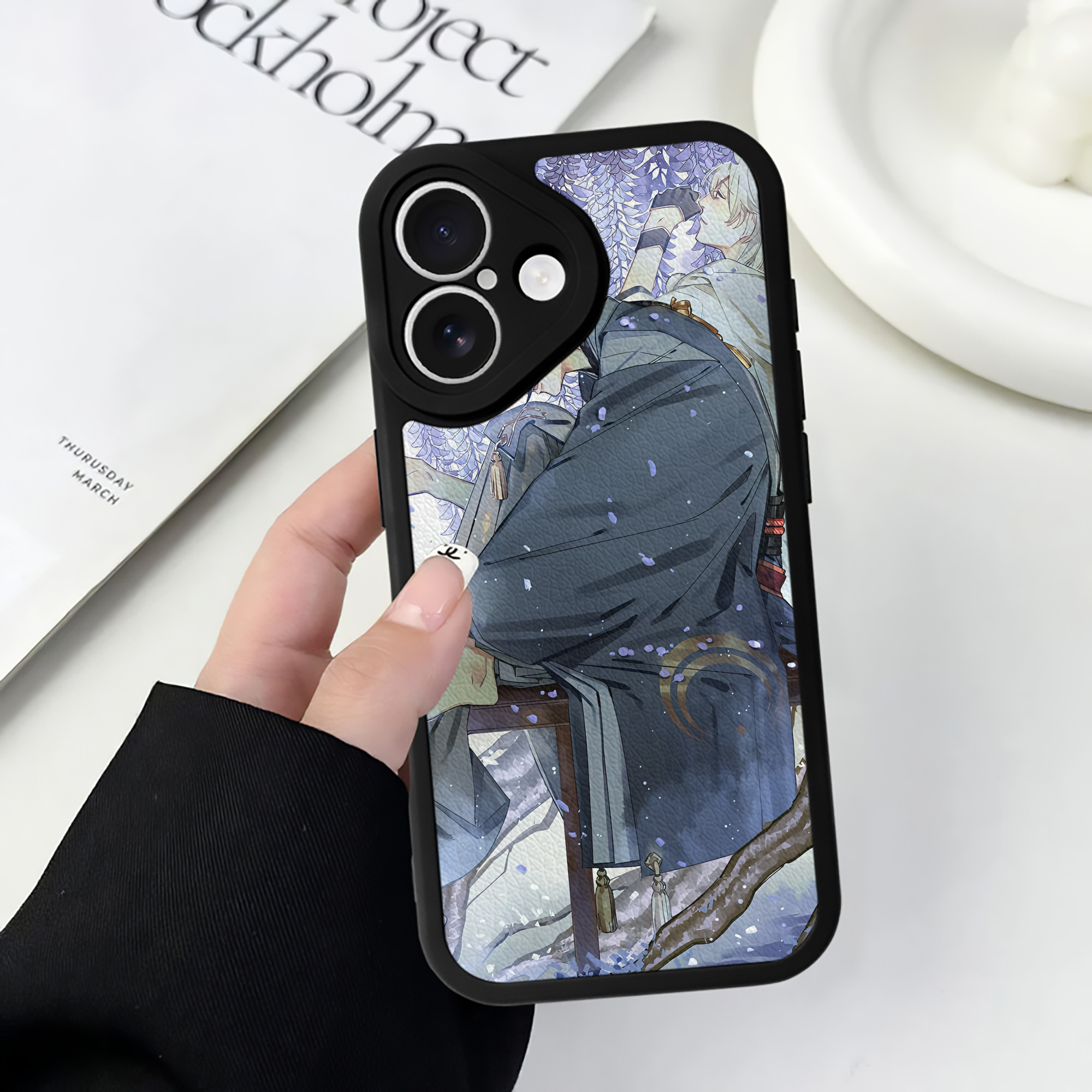 （画像用） 刀剣乱舞 Touken Ranbu 【iPhone 16シリーズ対応】シリコンスマホケース（レザー調） 材質：シリコン